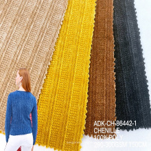 Poliéster de poliéster de poliéster Solid Sentir Knit Chenille Tessuti Fabric for Women Lounge Wear Conjuntos casuais e suéter
